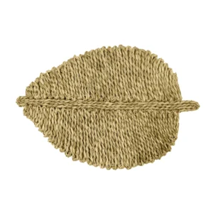 Leaf-Shaped Seagrass Placemats - Set of 4